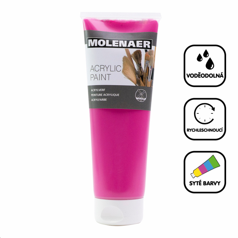 Akrylová barva Molenaer 250 ml - magenta