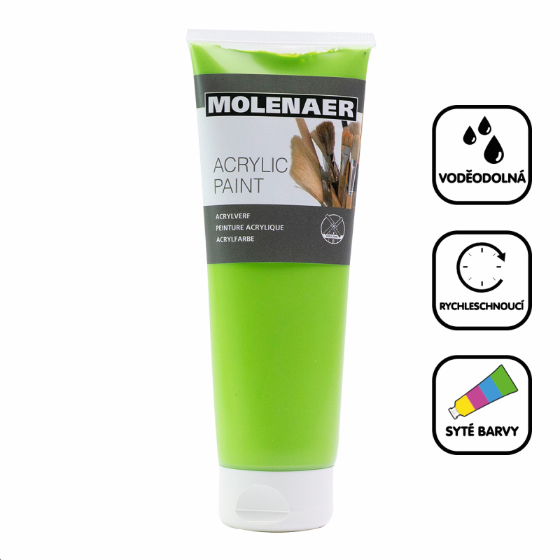 Akrylová barva Molenaer 250 ml - zelená