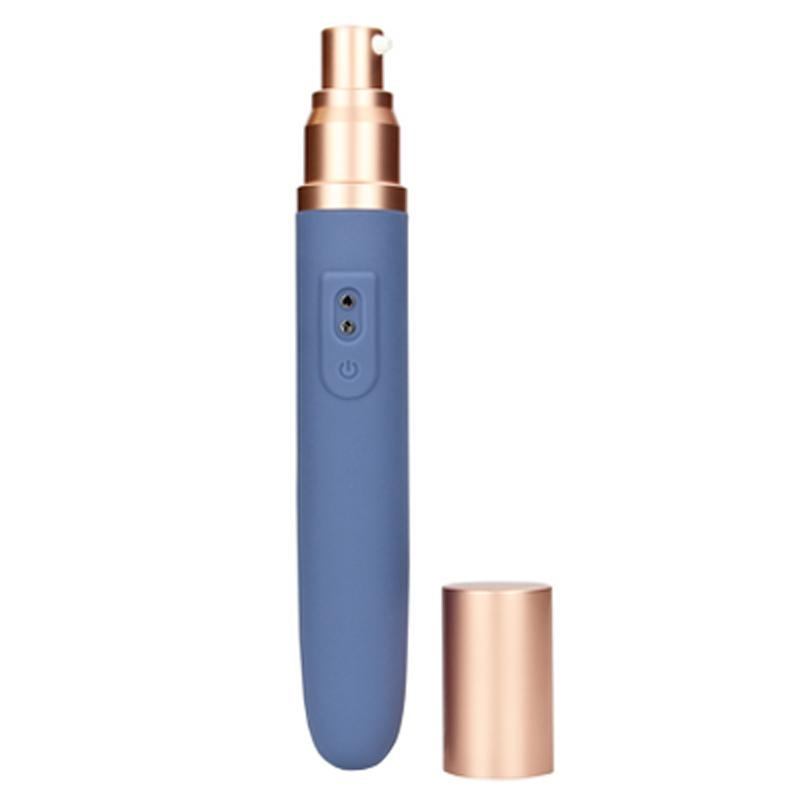 Loveline Travel minivibrátor s lubrikačním gelem 2v1 - Blue Horizon