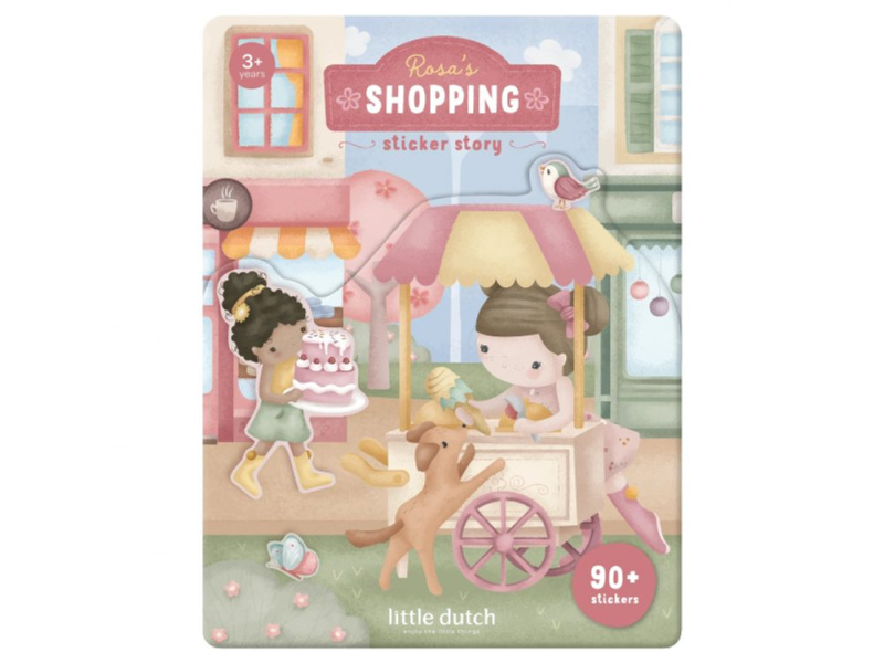 Knižka so samolepkami Nakupovanie Rosa