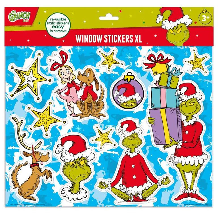 Grinch Nálepky na okno XL