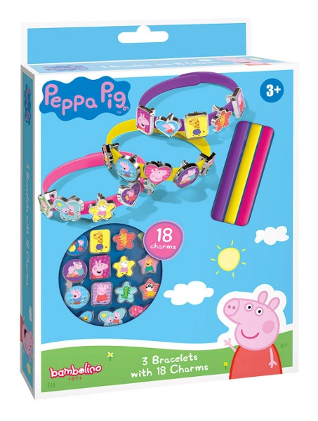 Sada na výrobu náramků s přívěsky Peppa Pig