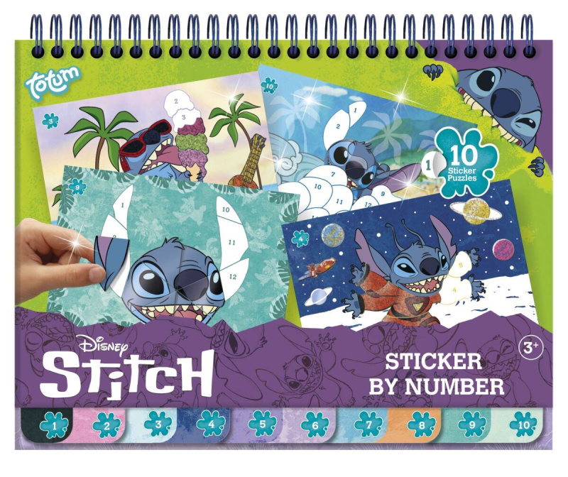 Blok pro děti s aktivitami Stitch - nalepování a malování