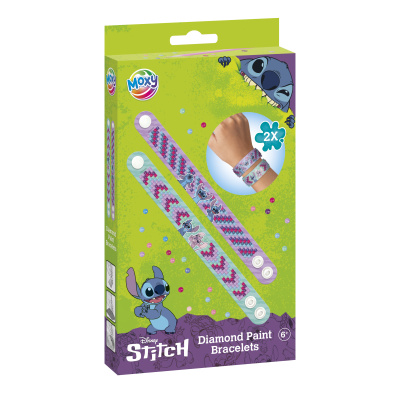Diamantové malování - výroba náramků s motivem Stitch
