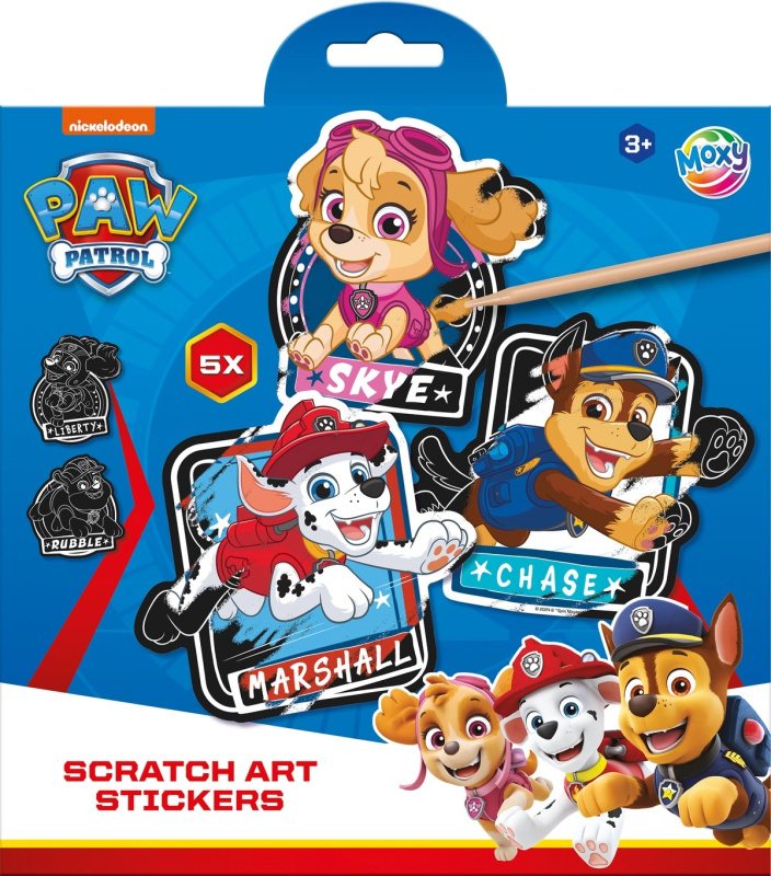 Kreativní set vyškrabávací samolepky Paw Patrol