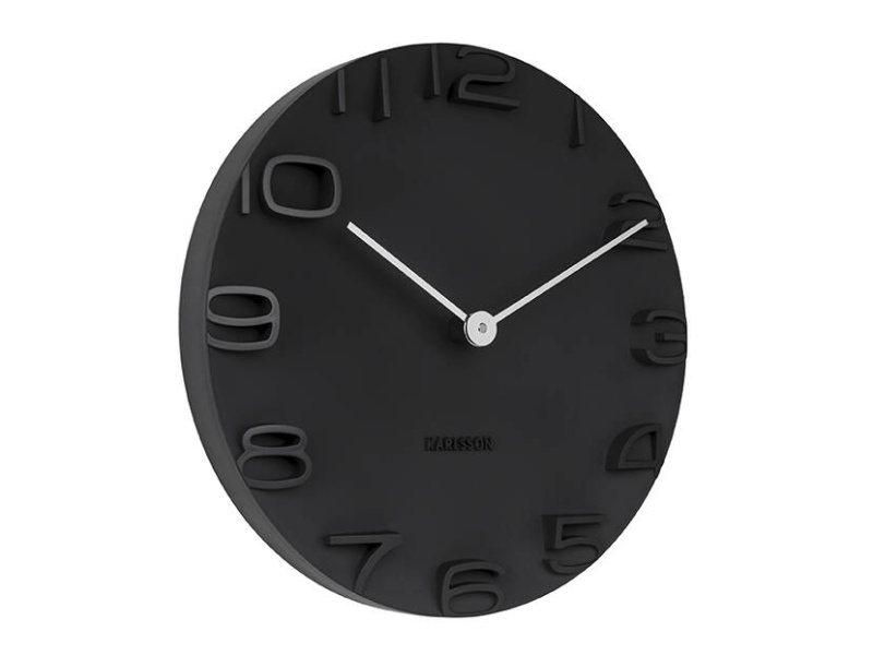 Karlsson Nástěnné hodiny EDGE, Ø 42 cm černá