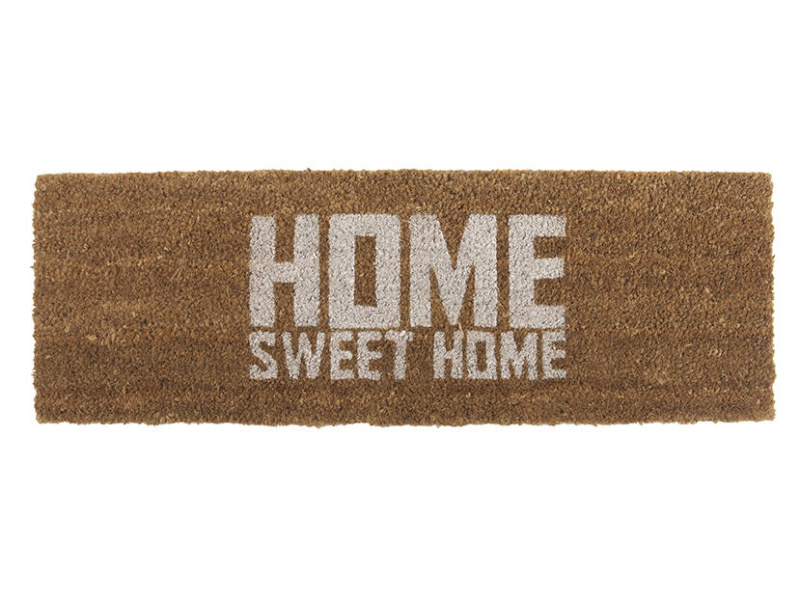 present time Rohožka z kokosového vlákna HOME SWEET, 75 x 26 x 2 cm hnědá
