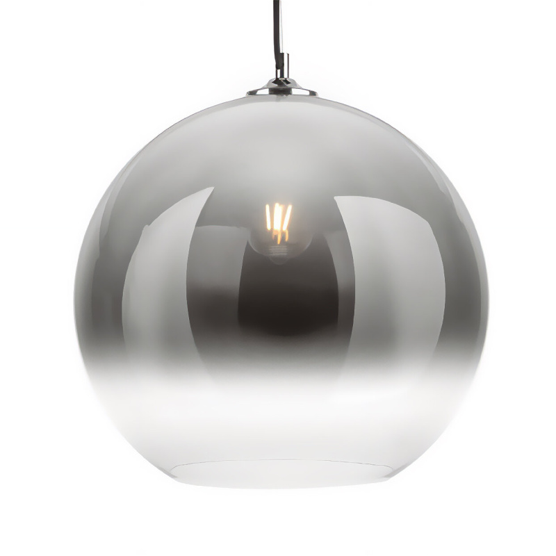 Leitmotiv Skleněný lustr, BUBBLE, 150 cm, stříbrný stříbrný