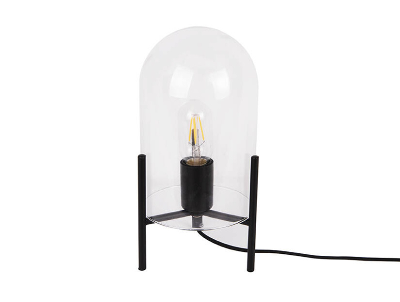 Leitmotiv Stolní lampa se skleněným stínítkem BELL, Ø 16 cm transparentní