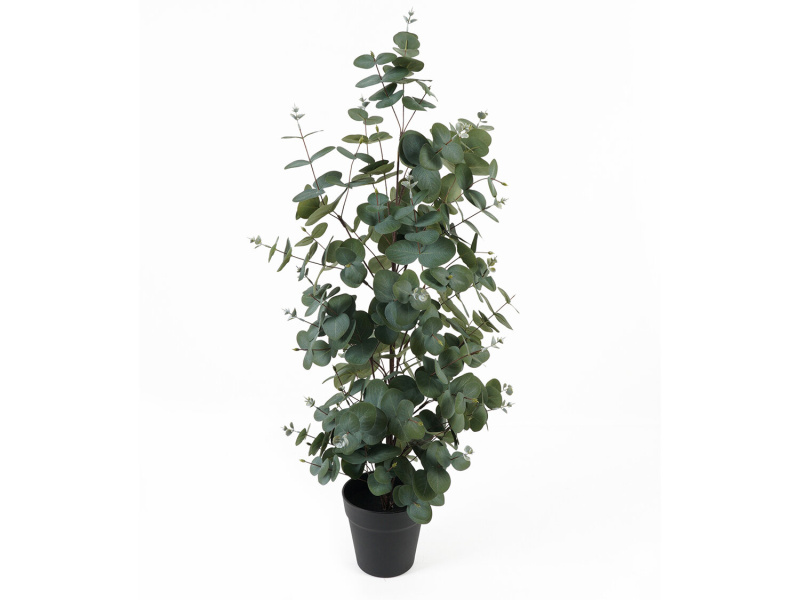 present time Umělý eukalyptus v květináči EDEN, 78 cm zelený