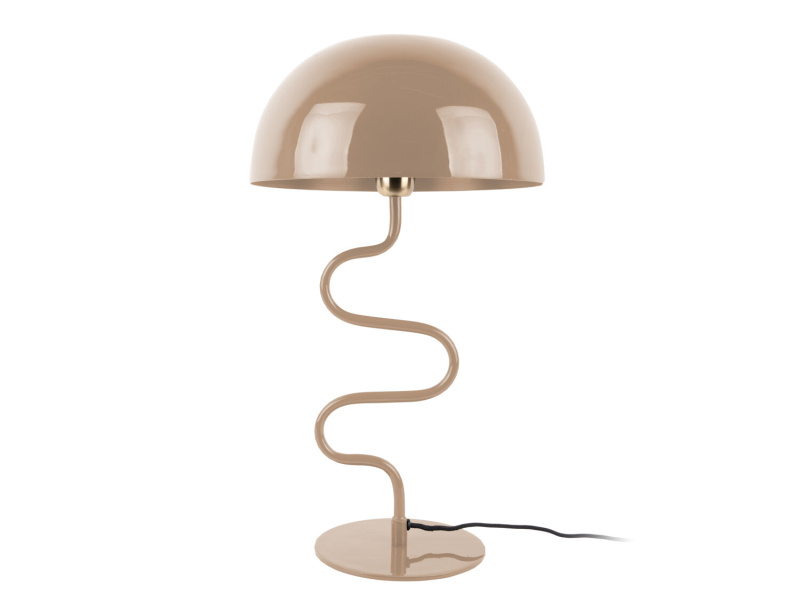 Leitmotiv Stolní lampa ve tvaru hřibu TWIST, kovová, výška 54 cm, béžová hnědý