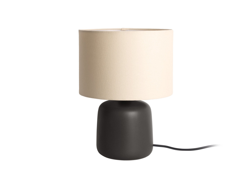 Leitmotiv Stolní lampa ALMA keramická základna, Ø 23 cm černá