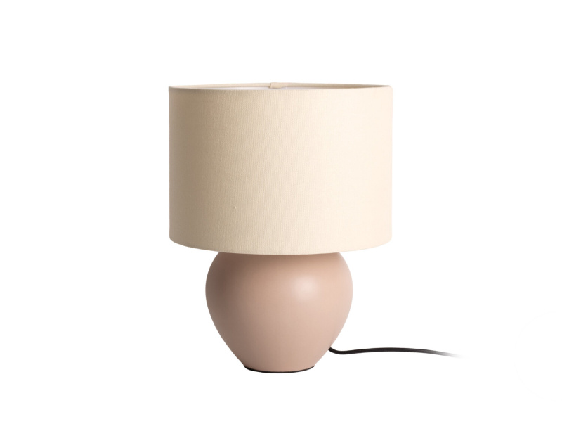 Leitmotiv Stolní lampa ALMA keramická základna, Ø 25 cm, béžová béžová