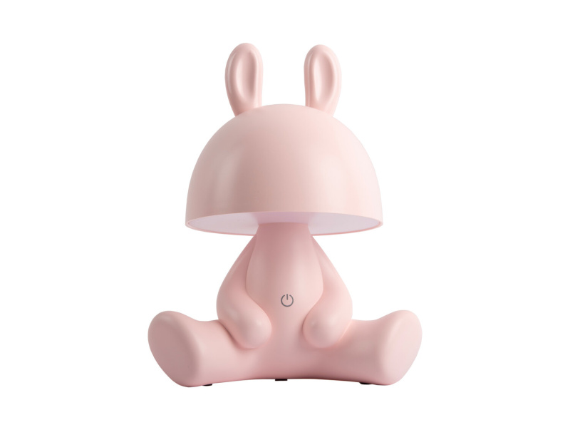 Leitmotiv Noční lampička do dětského pokoje BUNNY, bezdrátová, růžová růžový