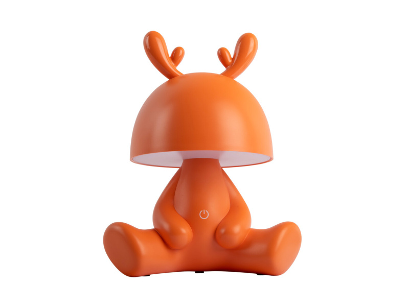 Leitmotiv Noční lampička do dětského pokoje DEER, bezdrátová, oranžová oranžová