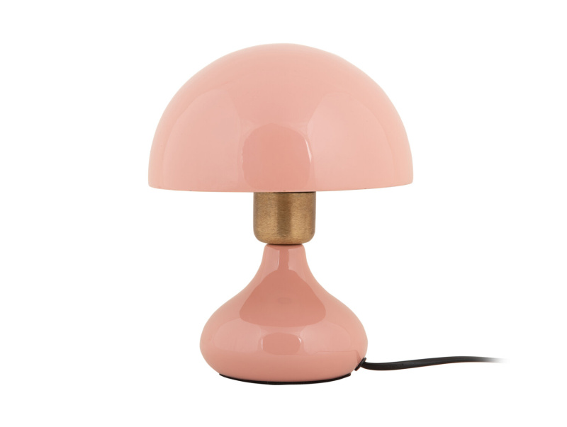 Leitmotiv Stolní lampa BINC ve tvaru hřibu, Ø 17,5 cm, růžová růžový