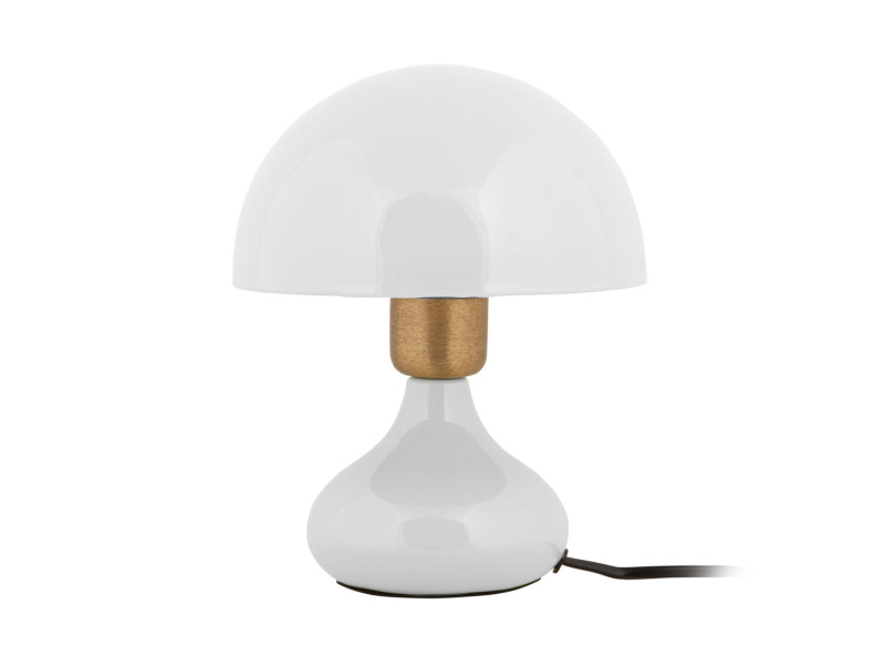 Leitmotiv Stolní lampa BINC ve tvaru hřibu, Ø 17,5 cm, bílá bílý