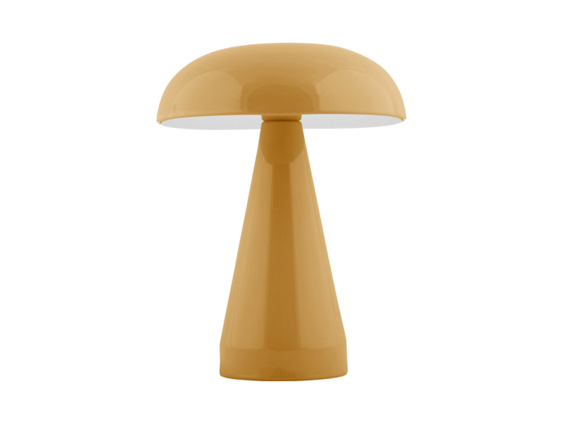 Leitmotiv Stolní lampa ve tvaru hřibu LED RACHEL, bezdrátová, Ø 15,5 cm, žlutá žlutý