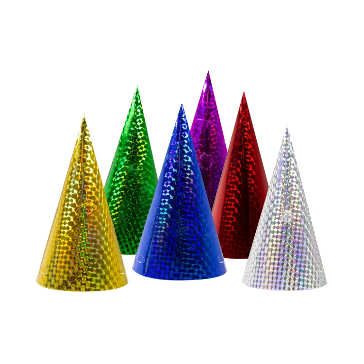 Čepičky barevné holografické 6 ks Albi