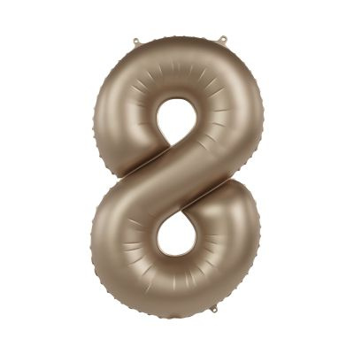 Balónek fóliový 86 cm zlatý matný číslo 8 Albi