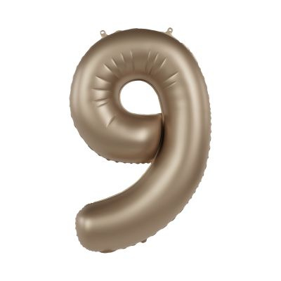 Balónek fóliový 86 cm zlatý matný číslo 9 Albi
