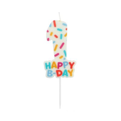 Svíčka dortová Happy B-day číslo 1 Albi