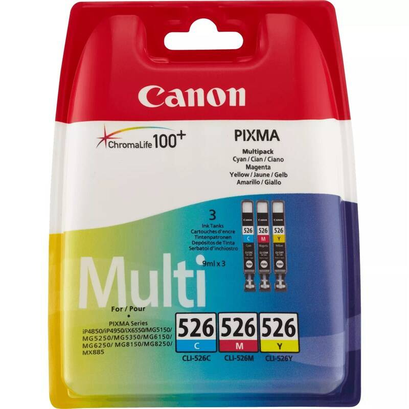 Inkoustová náplň Canon CLI-526 / 340 stran / CMY Varianta: ivi1
