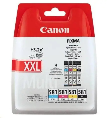 Sada Cartridgeů Canon CLI-581 XXL - 4 barvy