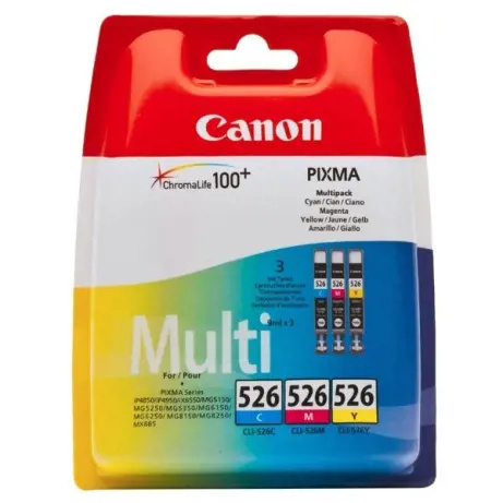 Sada cartridge Canon CLI-526CMY - azurová, purpurová, žlutá