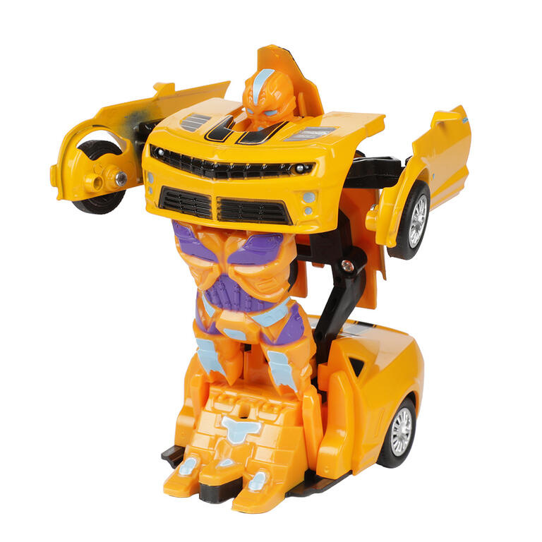 Teddies Transformer auto/robot kov/plast 13cm 3 barvy na zpětné natažení