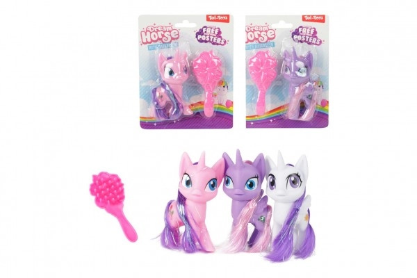 Teddies Jednorožec mini česací s hřebenem