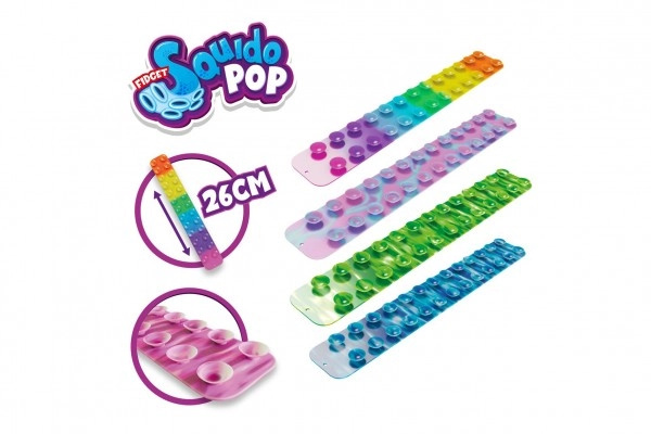 Teddies Squido pop/Přísavky antistresové silikon 26cm mix barev