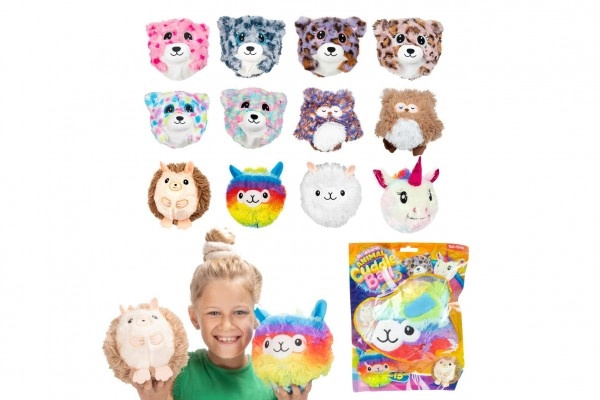 Teddies Míček zvířátko nafukovací plyš 15cm mix druhů v sáčku