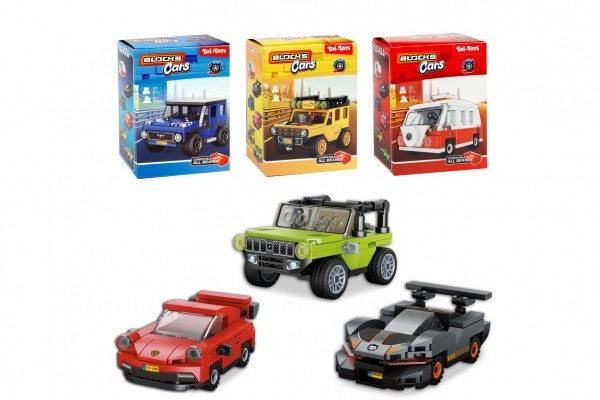 Teddies Blocks Cars - auta na zpětné natažení
