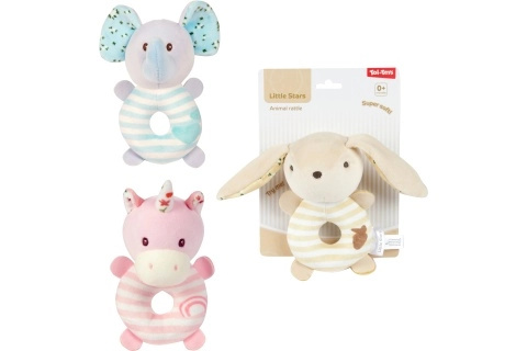 Plyšové chrastítko se zvířátky pro miminka
