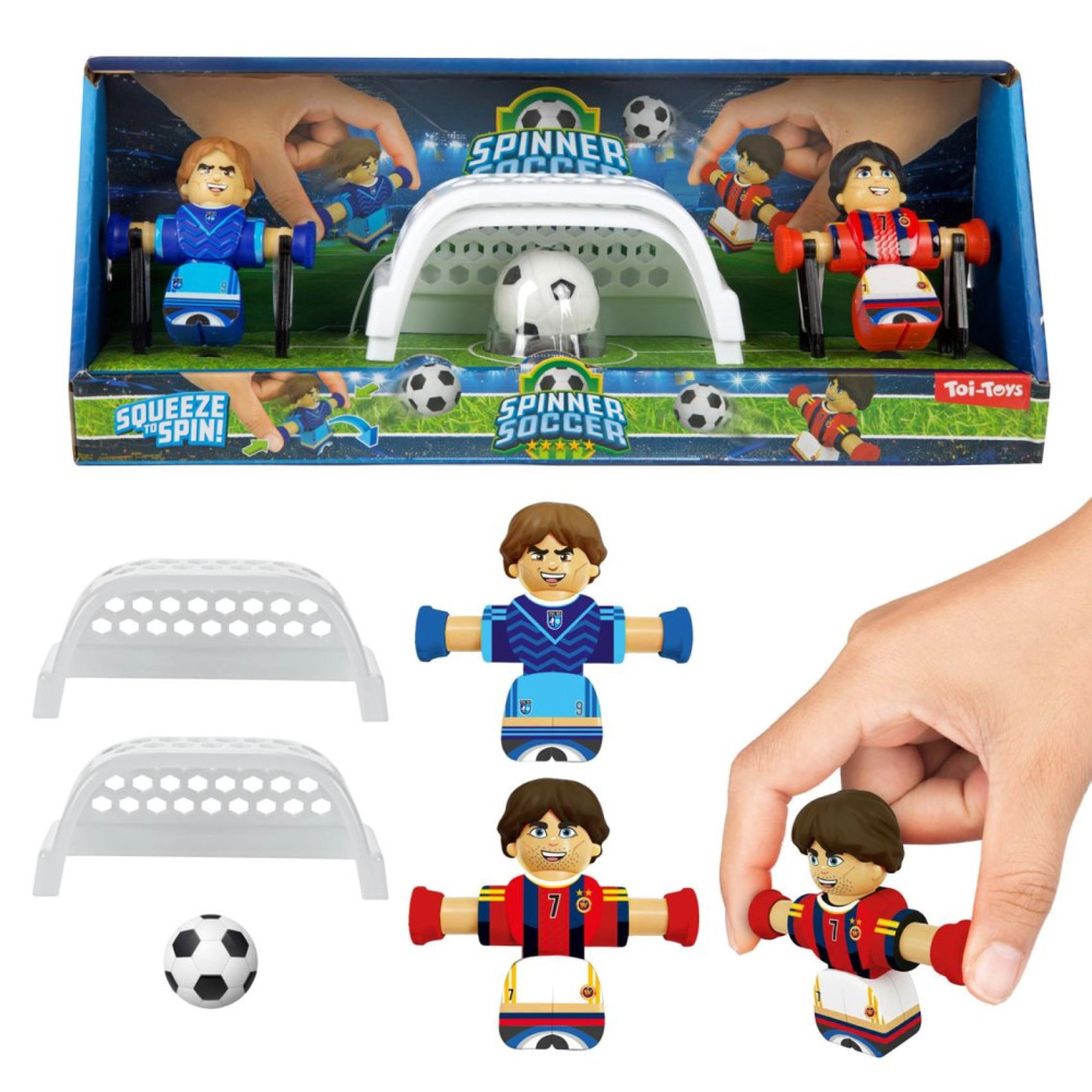 Sada na stolní fotbal s hráči, brankami a míčem