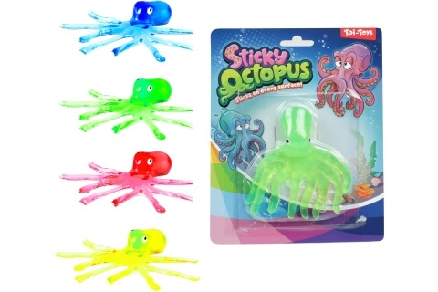 Přísavková chobotnice – lepkavá hračka pro děti