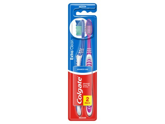 Colgate Extra Clean Medium zubní kartáčky medium 2 ks