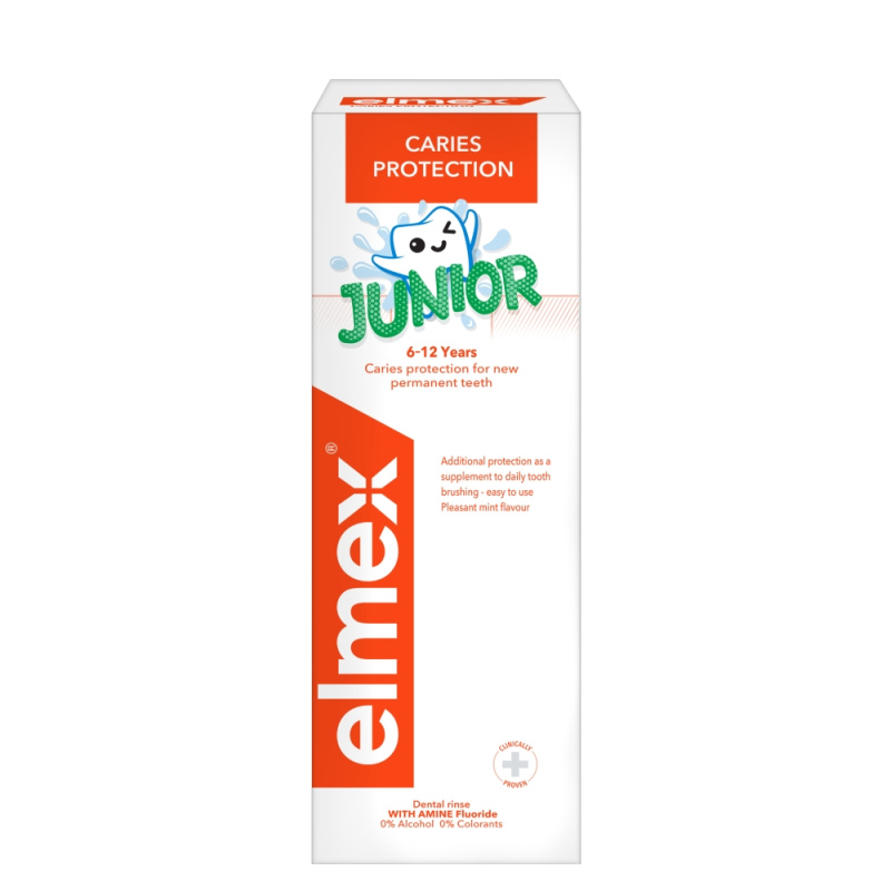 elmex Junior dětská ústní voda pro děti ve věku 6–12 let