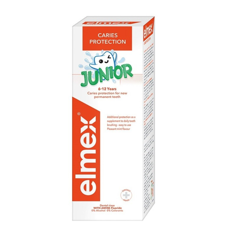 elmex Junior dětská ústní voda pro děti ve věku 6–12 let