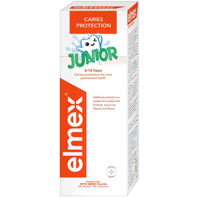 elmex Junior dětská ústní voda pro děti ve věku 6–12 let