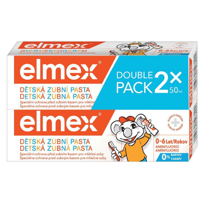 Elmex Caries Protection Kids zubní pasta pro děti 2 x 50 ml