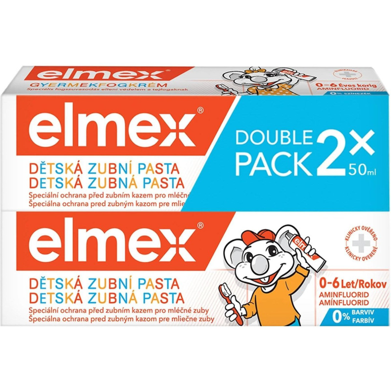 Elmex Caries Protection Kids zubní pasta pro děti 2 x 50 ml