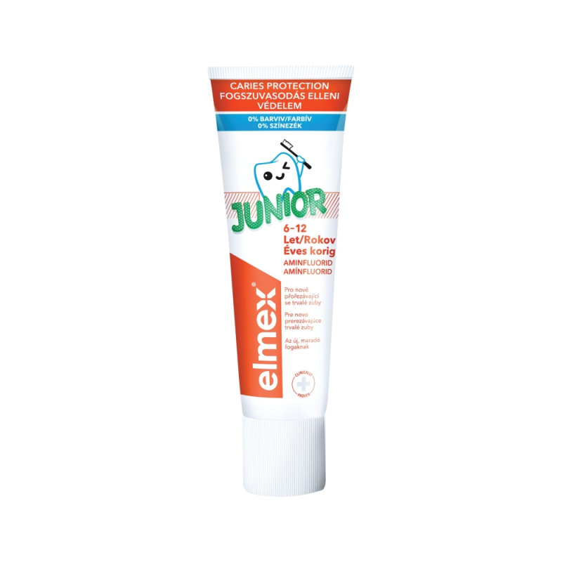 ELMEX Junior Dětská zubní pasta pro děti ve věku 6-12 let 2 x 75 ml
