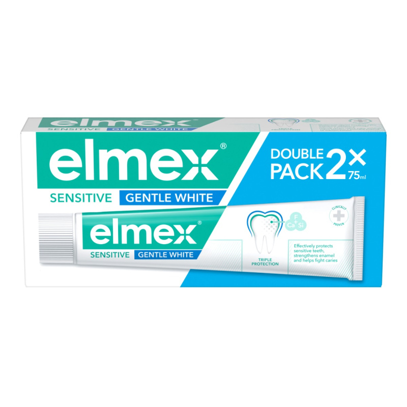 Elmex Sensitive Whitening pasta pro přirozeně bílé zuby 2x75 ml