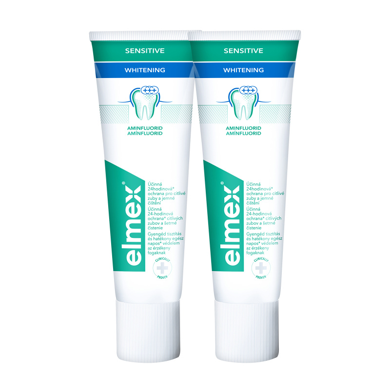 Elmex Sensitive Whitening pasta pro přirozeně bílé zuby 2x75 ml