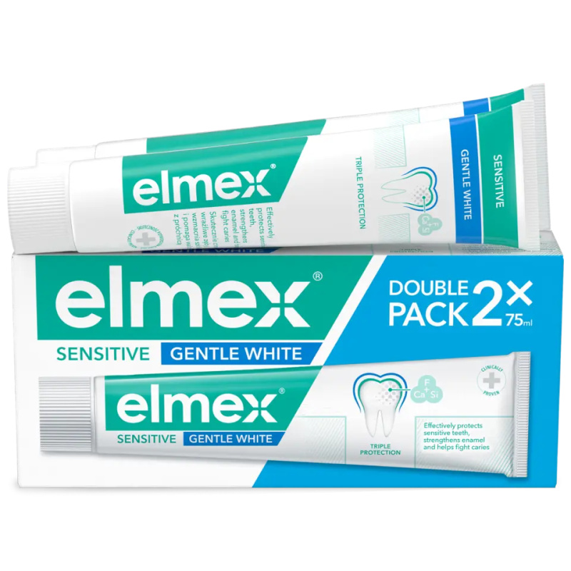 Elmex Sensitive Whitening pasta pro přirozeně bílé zuby 2x75 ml
