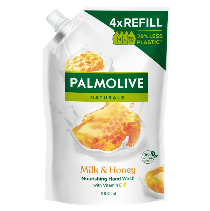 Palmolive Naturals Milk & Honey čisticí tekuté mýdlo na ruce 1000 ml