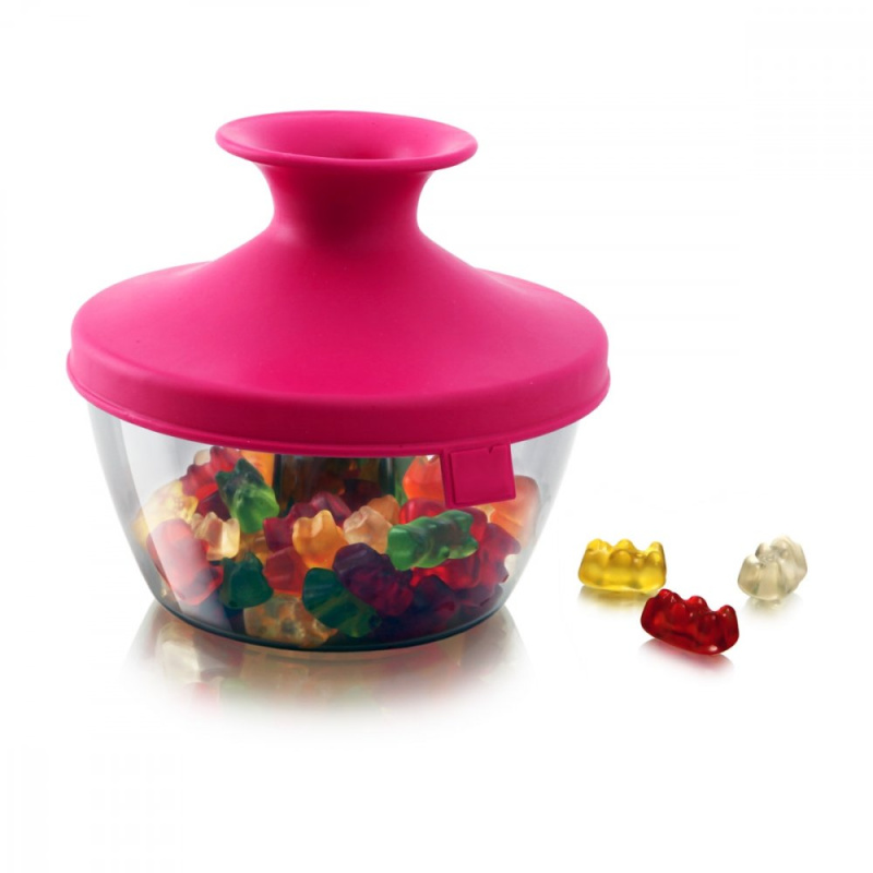 Dóza na sladkosti Popsome 0,45l růžová