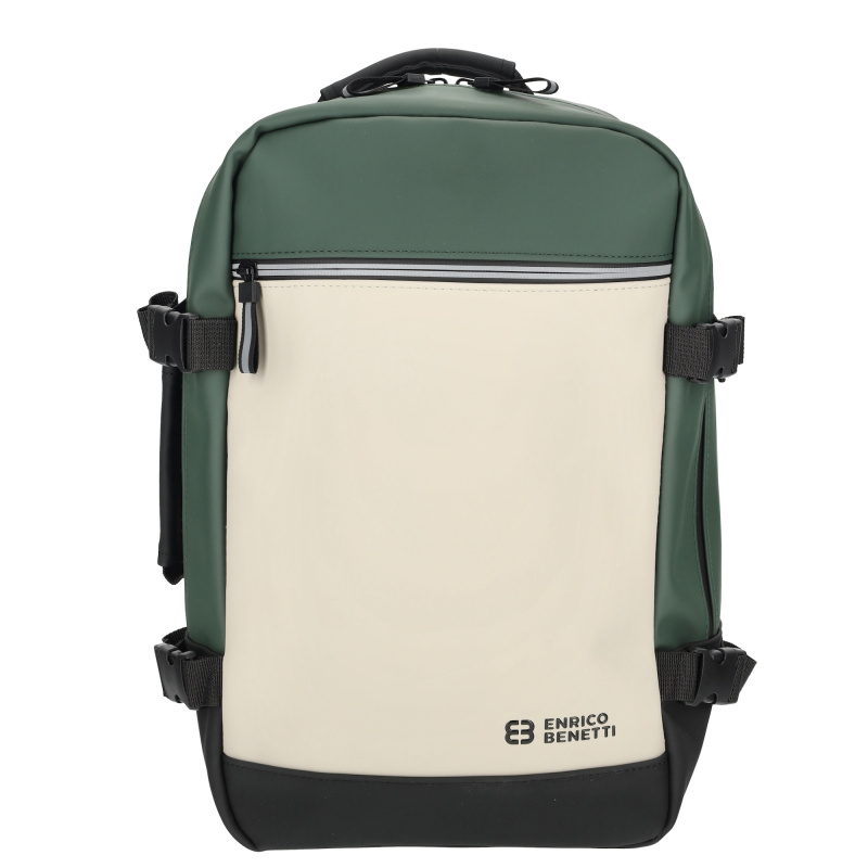 Vodoodpudivý kabinový batoh Enrico Benetti Bergen - zeleno-béžový - 25x20x40 cm